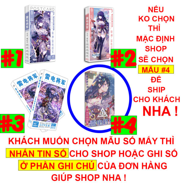Hộp ảnh 340-1938 cái Postcard LOMO Sticker Anime Manga Light Novel Tổng hợp Chainsaw Man, One Piece, Genshin Impact...