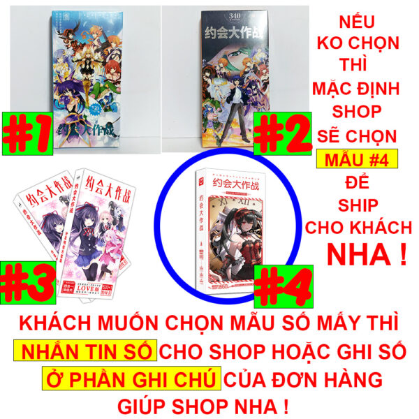 Hộp ảnh 340-1938 cái Postcard LOMO Sticker Anime Manga Light Novel Tổng hợp Chainsaw Man, One Piece, Genshin Impact...