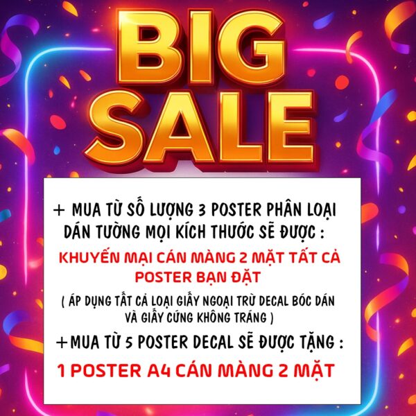 Poster In Theo Yêu Cầu A3, A4, A5 – Giấy Cao Cấp, Hình Ảnh Sắc Nét