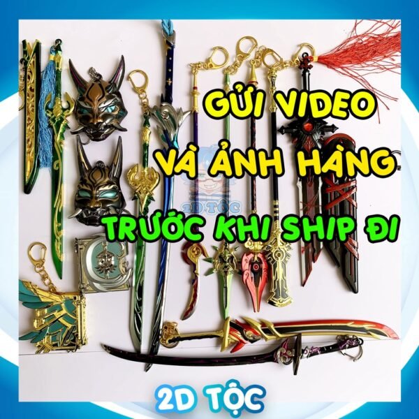 Mô hình móc khóa vũ khí game Genshin Impact - Size 17cm, 22cm, 30cm – 1 số mẫu có vỏ bao hoặc dạ quang phát sáng
