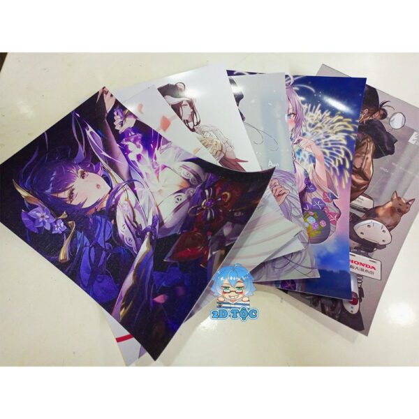 COMBO 10 TẤM POSTCARD A5 In theo Yêu cầu - Cán màng bóng cán màng kim tuyến theo Yêu cầu - Poster Anime by 2D Tộc Shop