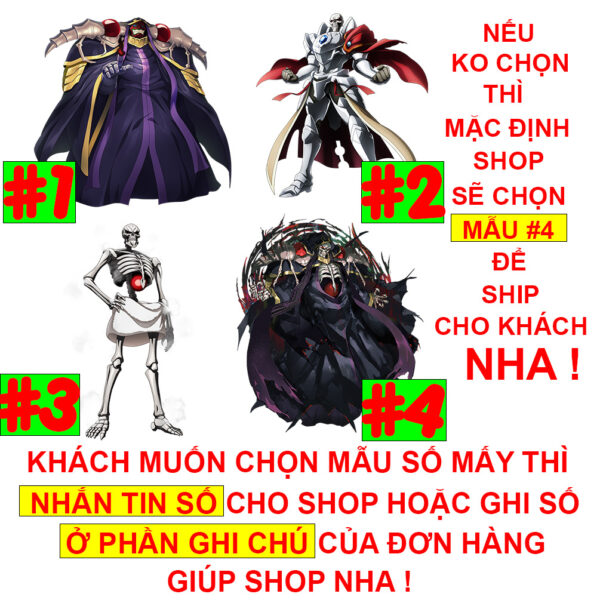 Mô hình Standee, Móc khóa Mica Acrylic nhân vật Anime Manga LIght Novel Overlord – Tượng Mica Anime by 2D Tộc Shop