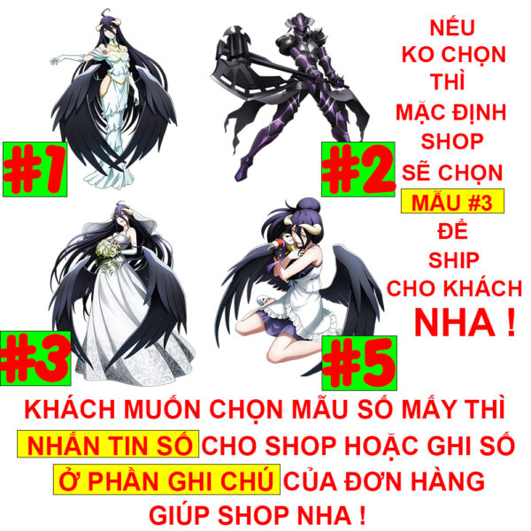 Mô hình Standee, Móc khóa Mica Acrylic nhân vật Anime Manga LIght Novel Overlord – Tượng Mica Anime by 2D Tộc Shop