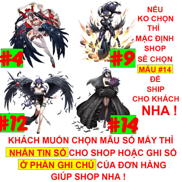 Mô hình Standee, Móc khóa Mica Acrylic nhân vật Anime Manga LIght Novel Overlord – Tượng Mica Anime by 2D Tộc Shop