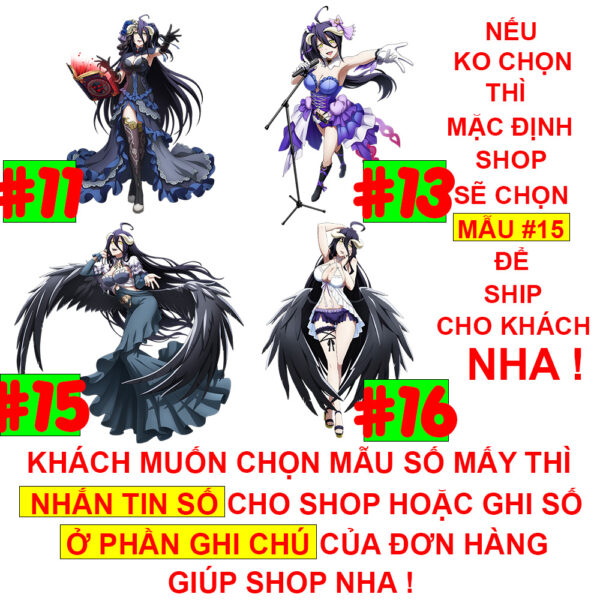 Mô hình Standee, Móc khóa Mica Acrylic nhân vật Anime Manga LIght Novel Overlord – Tượng Mica Anime by 2D Tộc Shop