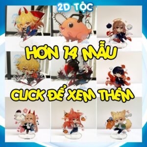 Mô hình Standee Mica Trong suốt In 2mặt sắc nét Ép 2 lớp Mica nhân vật Anime Manga Chainsaw Man (Denji,Power,Makima,...)
