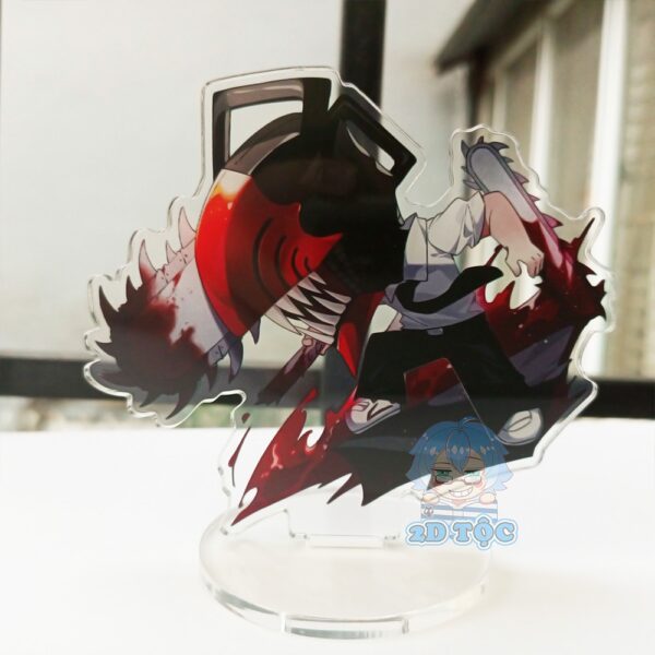 Mô hình Standee Mica Trong suốt In 2mặt sắc nét Ép 2 lớp Mica nhân vật Anime Manga Chainsaw Man (Denji,Power,Makima,...)