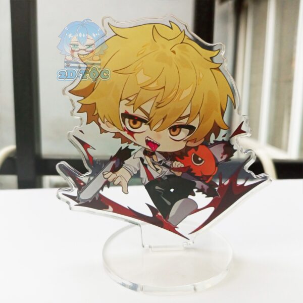 Mô hình Standee Mica Trong suốt In 2mặt sắc nét Ép 2 lớp Mica nhân vật Anime Manga Chainsaw Man (Denji,Power,Makima,...)