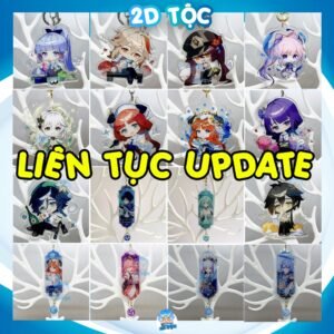 Móc Khóa Mica Trong suốt In 2 Mặt Sắc Nét Game Genshin Impact (Raiden Shogun, Hu Tao,...)– Phụ Kiện Anime By 2D Tộc Shop