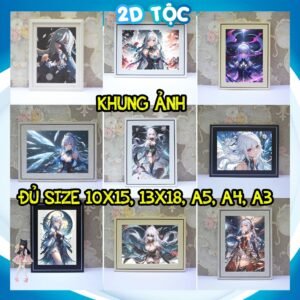 Khung Ảnh Treo Tường, Để Bàn 10x15, 13x18, A5, A4, A3 Mặt Mica Jingliu Kính Lưu Game Honkai: Star Rail(2)- kèm chân đế