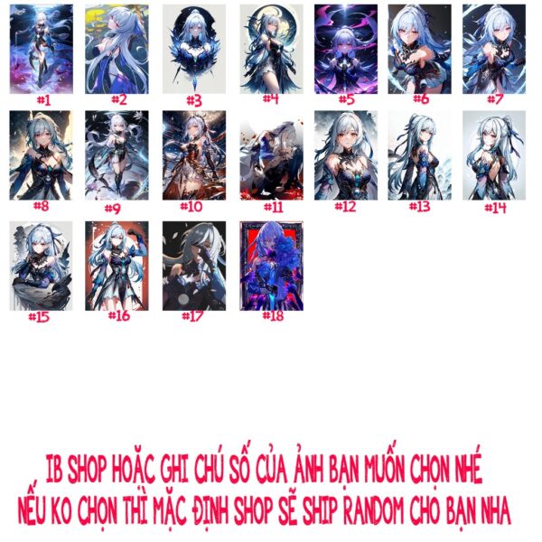 Khung Ảnh Treo Tường, Để Bàn 10x15, 13x18, A5, A4, A3 Mặt Mica Jingliu Kính Lưu Game Honkai: Star Rail(2)- kèm chân đế