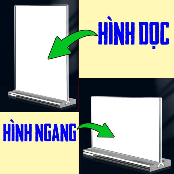 Khung ảnh Mica trong suốt Kệ Menu Mica Kích thước A4,A5 In hình theo yêu cầu - 2D Tộc Shop