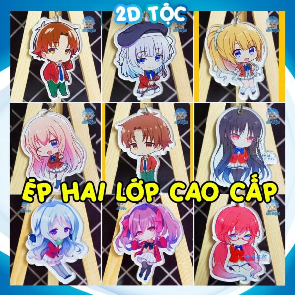 Móc Khóa In Sắc Nét 2 Mặt Ép 2 Lớp Mica Anime Chào Mừng Đến Với Lớp Học Đề Cao Thực Lực – Phụ Kiện Anime By 2D Tộc Shop