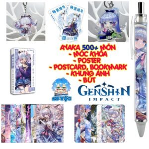 Tổng hợp Poster Postcard Móc khóa Standee Khung ảnh Bút Ayaka Game Genshin Impact - 2D Tộc Shop