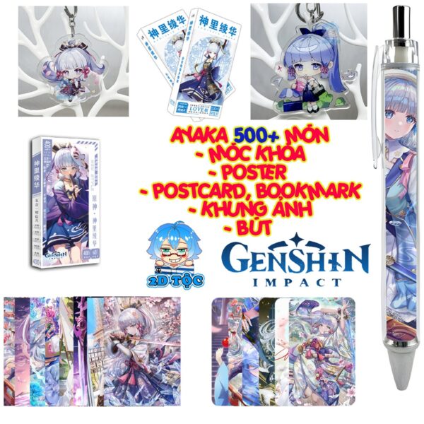 Tổng hợp Poster Postcard Móc khóa Standee Khung ảnh Bút Ayaka Game Genshin Impact - 2D Tộc Shop