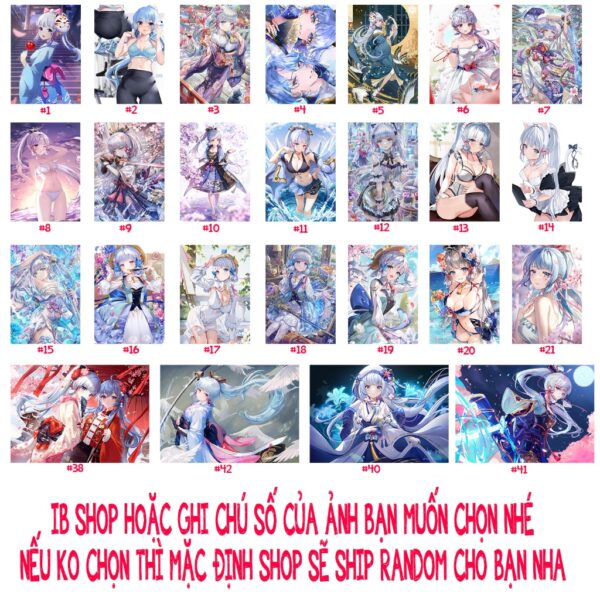 Tổng hợp Poster Postcard Móc khóa Standee Khung ảnh Bút Ayaka Game Genshin Impact - 2D Tộc Shop