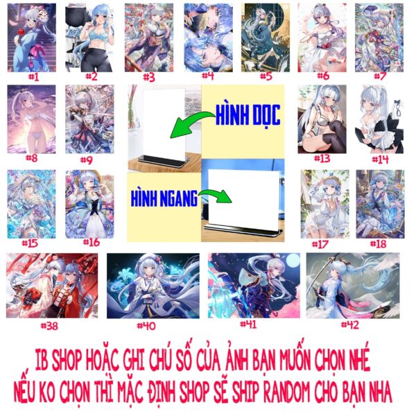 Tổng hợp Poster Postcard Móc khóa Standee Khung ảnh Bút Ayaka Game Genshin Impact - 2D Tộc Shop
