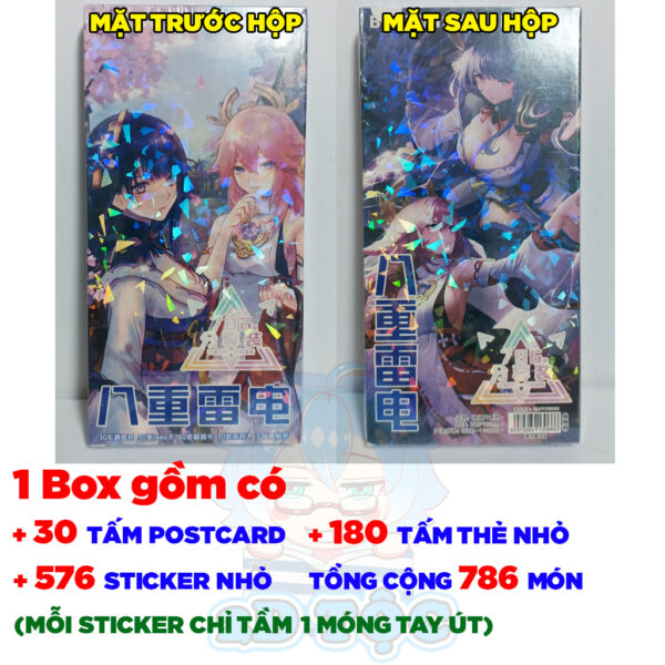 Hộp ảnh 786-1660 cái Postcard LOMO Sticker Raiden Shogun - Yae Miko Game Genshin Impact - Hộp ảnh LOMO 2D Tộc Shop