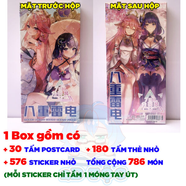 Hộp ảnh 786-1660 cái Postcard LOMO Sticker Raiden Shogun - Yae Miko Game Genshin Impact - Hộp ảnh LOMO 2D Tộc Shop