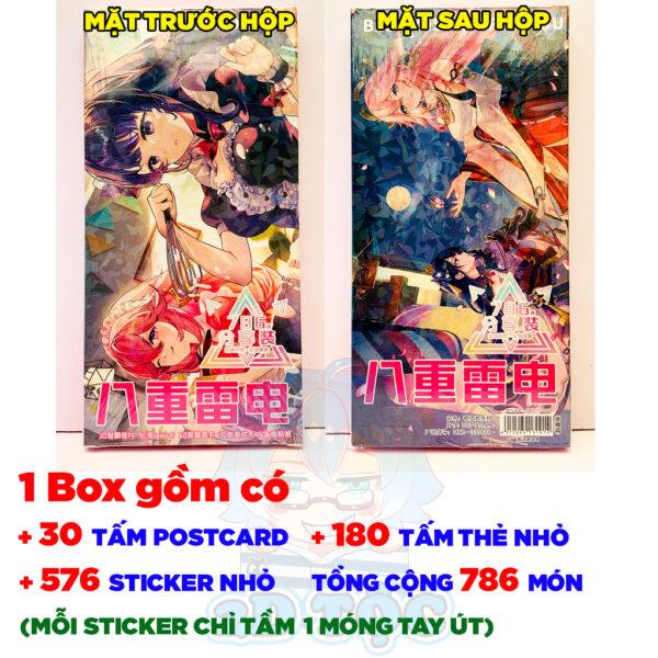 Hộp ảnh 786-1660 cái Postcard LOMO Sticker Raiden Shogun - Yae Miko Game Genshin Impact - Hộp ảnh LOMO 2D Tộc Shop