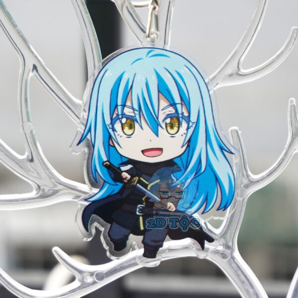 shopee-21074287046-2 Móc Khóa Mica Trong Suốt In 2 Mặt Sắc Nét Anime Manga Chuyển sinh thành Slime phiên bản Mặc đồ thú bông–2D Tộc Shop