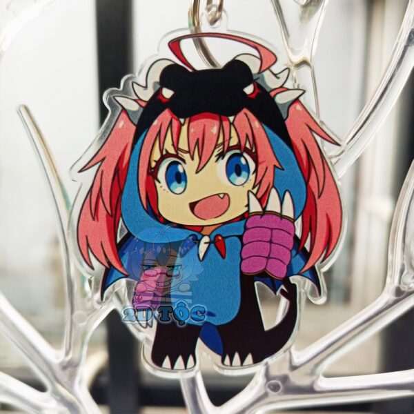 shopee-21074287046-6 Móc Khóa Mica Trong Suốt In 2 Mặt Sắc Nét Anime Manga Chuyển sinh thành Slime phiên bản Mặc đồ thú bông–2D Tộc Shop
