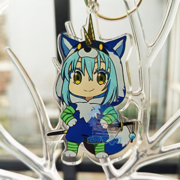 shopee-21074287046-7 Móc Khóa Mica Trong Suốt In 2 Mặt Sắc Nét Anime Manga Chuyển sinh thành Slime phiên bản Mặc đồ thú bông–2D Tộc Shop