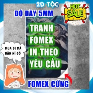 TRANH ANIME BỒI FOMEX DÀY 5MM CHẤT LIỆU CAO CẤP IN THEO YÊU CẦU - Tranh treo tường Anime Manga Light Novel by 2D Tộc Sho