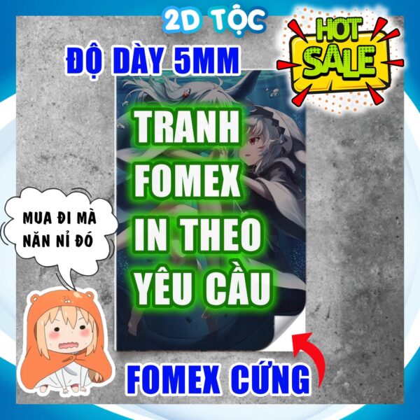 TRANH ANIME BỒI FOMEX DÀY 5MM CHẤT LIỆU CAO CẤP IN THEO YÊU CẦU - Tranh treo tường Anime Manga Light Novel by 2D Tộc Sho