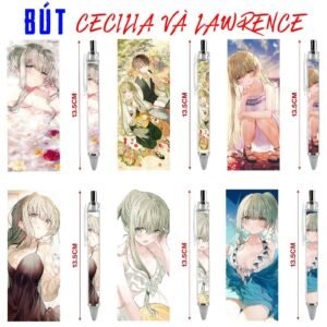 Bút viết In hình Anime Manga Cecilia và Lawrence Shiro Seijo to Kuro Bokushi Hình in sắc nét  Bút Gel ngòi 0.5mm- 2D Tộc