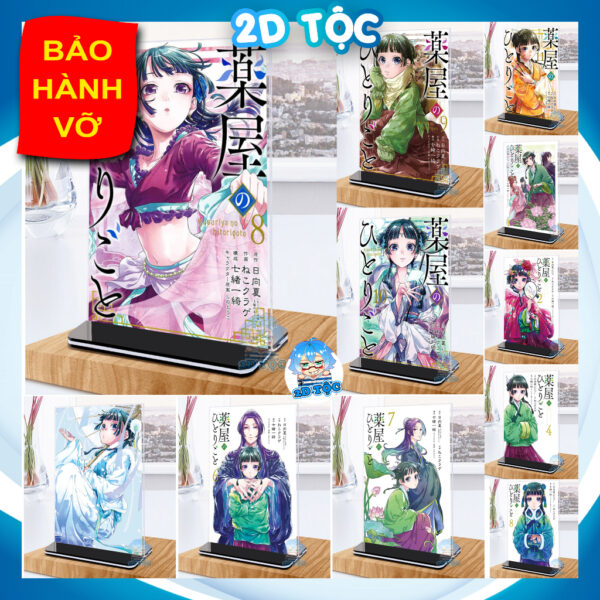 Khung ảnh Mica trong suốt Kích thước A4,A5 In hình Anime Manga Light Novel Dược sư Tự Sự đế lùa màu đen-2D Tộc