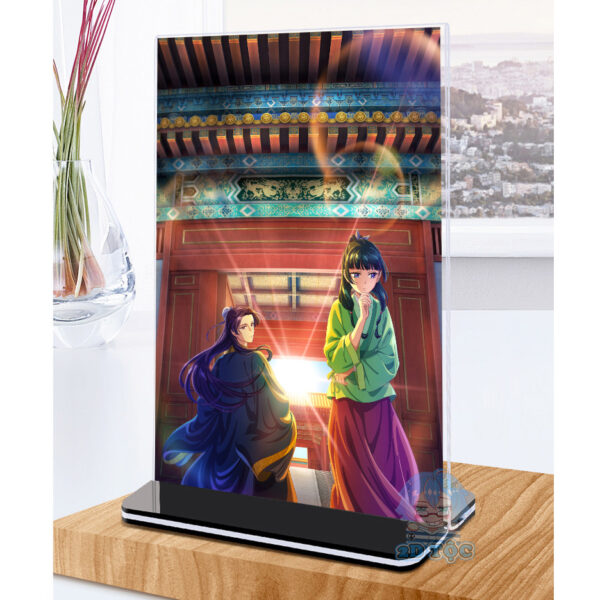Khung ảnh Mica trong suốt Kích thước A4,A5 In hình Anime Manga Light Novel Dược sư Tự Sự đế lùa màu đen-2D Tộc