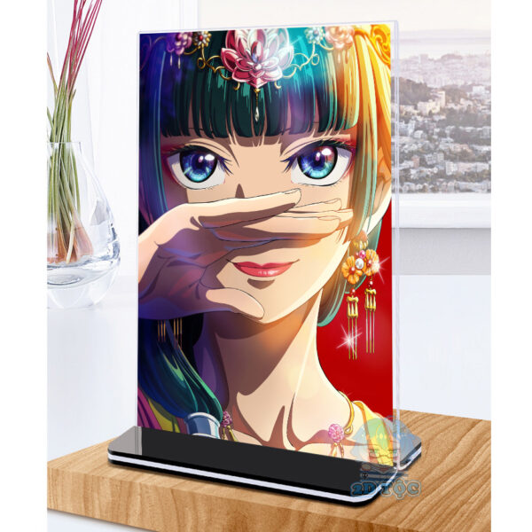 Khung ảnh Mica trong suốt Kích thước A4,A5 In hình Anime Manga Light Novel Dược sư Tự Sự đế lùa màu đen-2D Tộc