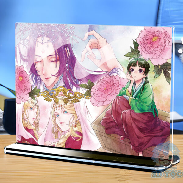 Khung ảnh Mica trong suốt Kích thước A4,A5 In hình Anime Manga Light Novel Dược sư Tự Sự đế lùa màu đen-2D Tộc