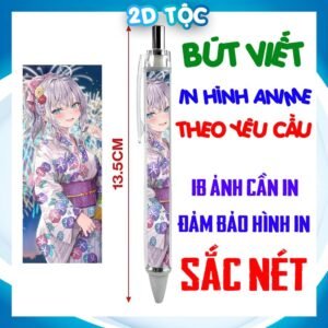 Bút viết In hình Anime theo yêu cầu - Hình in sắc nét - Bút Gel ngòi 0.5mm by 2D Tộc Shop