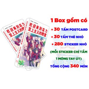 Hộp ảnh 340 cái Postcard LOMO Sticker Anime Manga Light Novel CHÀO MỪNG ĐẾN LỚP HỌC ĐỀ CAO THỰC LỰC Youzitsu