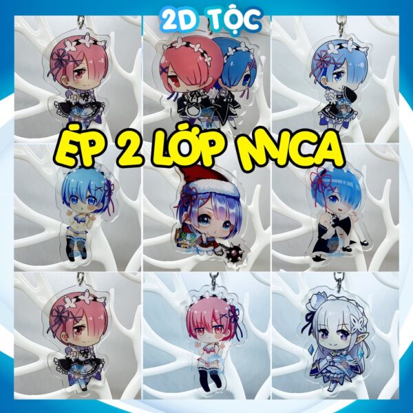 Móc Khóa Mica Trong suốt In 2 Mặt Sắc Nét Anime Manga Game Light Novel Tổng hợp (2) - Phụ Kiện Anime By 2D Tộc Shop