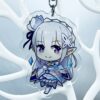Móc Khóa Mica Trong Suốt Ép 2 Lớp Mica cao cấp Anime Manga Light Novel Re:Zero (Ram, Rem, Emilia) - 2D Tộc Shop