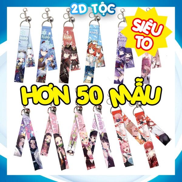 Móc Khóa Dây Chuông Siêu To Anime Manga Tổng hợp (1) Móc khóa dây vải Móc khóa vải – 2D Tộc Shop