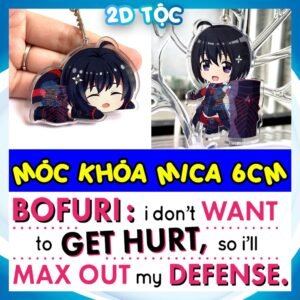 Móc Khóa Mica In 2 Mặt Sắc Nét Anime Manga Bofuri Vì mình chẳng muốn bị đau nên mình sẽ nâng tối đa lực phòng ngự