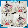 Móc Khóa In Sắc Nét 2 Mặt Ép 2 Lớp mica cao cấp Anime Manga Light Novel Hành trình của Elaina Majo no Tabitabi 2D Tộc