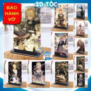 Khung ảnh Mica trong suốt Kích thước A4,A5 In hình Anime Manga Light Novel Violet Evergarden (1) đế lùa màu đen
