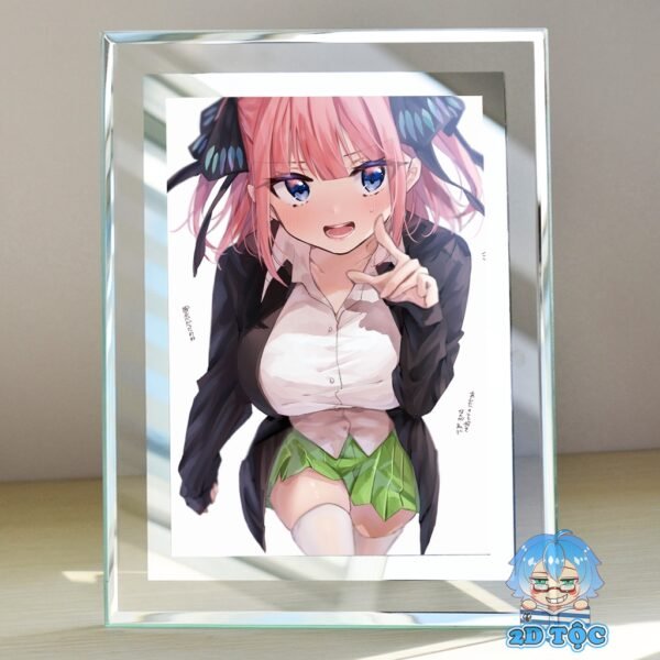 Khung kính Nakano Nino (1) Anime Manga NHÀ CÓ 5 NÀNG DÂU - để bàn by 2D Tộc Shop