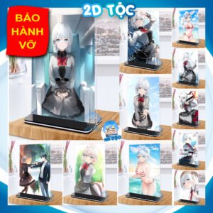 Khung ảnh Mica trong suốt Kích thước A4,A5 In hình Anime Manga Light Novel Thám tử đã chết (1) đế lùa màu đen