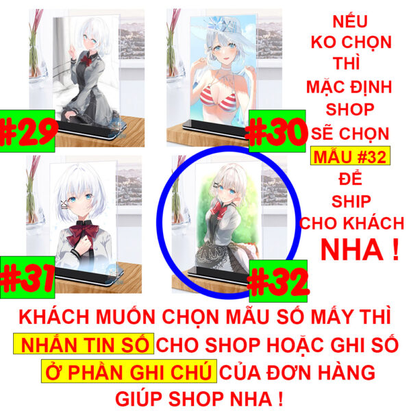 Khung ảnh Mica trong suốt Kích thước A4,A5 In hình Anime Manga Light Novel Thám tử đã chết (1) đế lùa màu đen