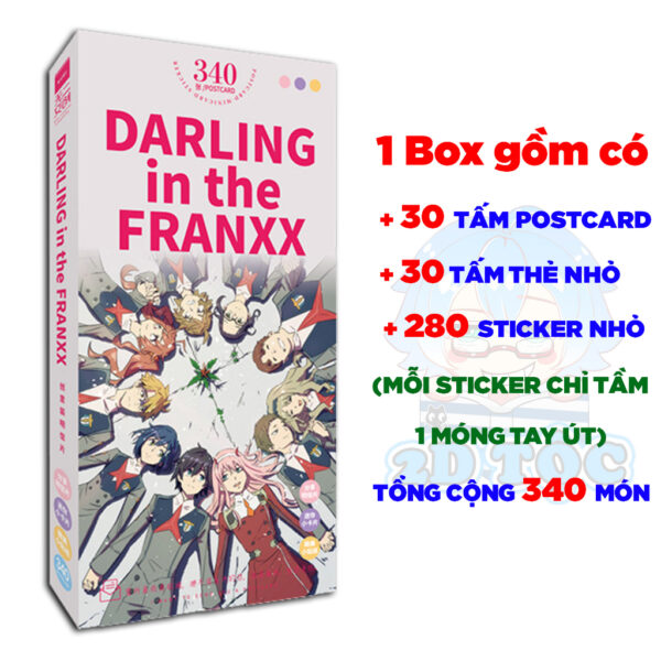 Hộp ảnh 340-1660 cái Postcard LOMO Sticker Anime Manga Light  Novel Darling in the  Franxx -  Hộp ảnh LOMO 2D Tộc Shop
