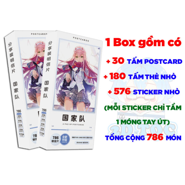 Hộp ảnh 340-1660 cái Postcard LOMO Sticker Anime Manga Light  Novel Darling in the  Franxx -  Hộp ảnh LOMO 2D Tộc Shop