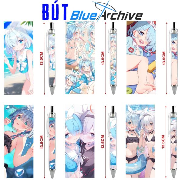 Bút viết In hình Arona Plana (1) Game Blue Archive - Hình in sắc nét - Bút Gel ngòi 0.5mm by 2D Tộc Shop