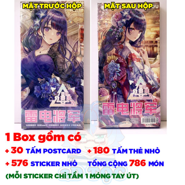 Hộp ảnh 401-786 cái Postcard LOMO Sticker Raiden Shogun Game Genshin Impact - Hộp ảnh LOMO 2D Tộc Shop