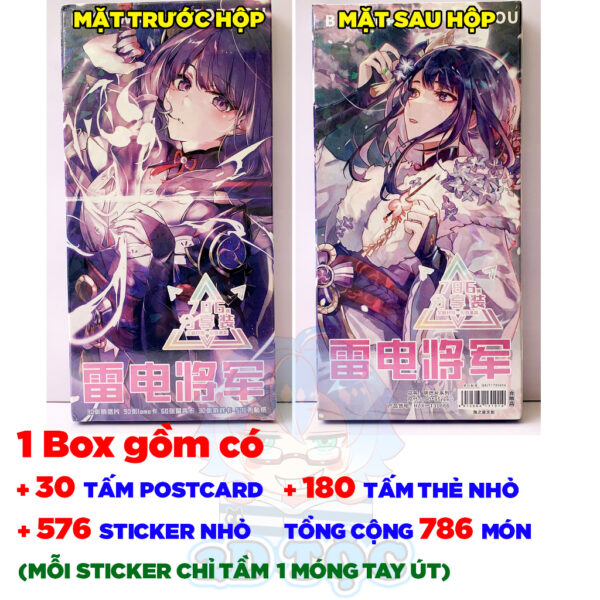 Hộp ảnh 401-786 cái Postcard LOMO Sticker Raiden Shogun Game Genshin Impact - Hộp ảnh LOMO 2D Tộc Shop